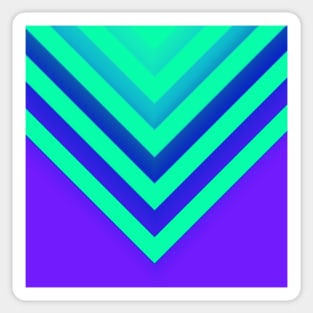 Cyan & Violet Chevron Sticker